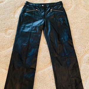 Black Soft Leather Pants